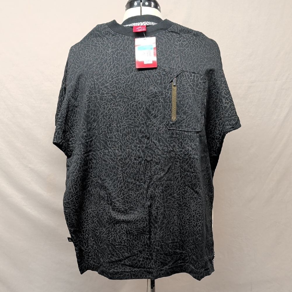 Jordan Size XL Black Elephant Skin Cement Black Textured Pocket T-Shirt - NEW!